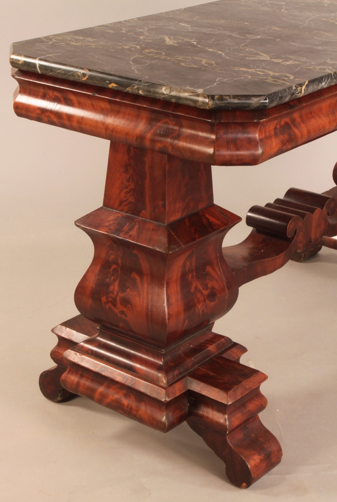 Lot 301: Late Classical Table w/ Figured Marble Top