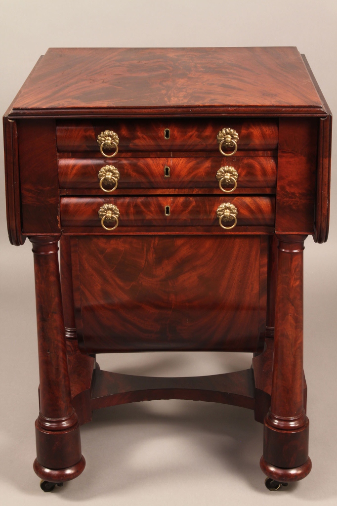 Lot 302: American Classical Work Table