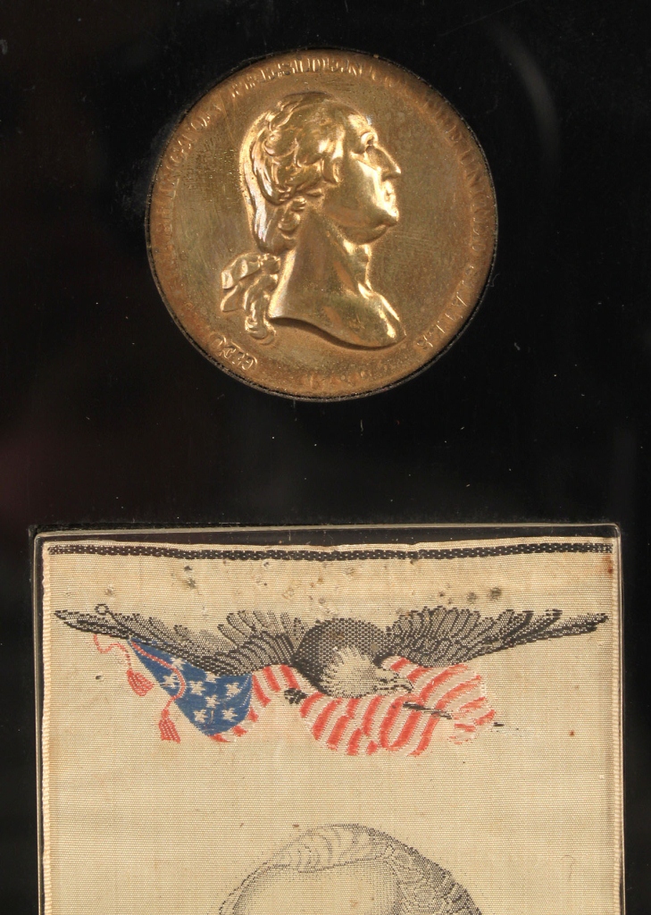 Lot 306: Washington peace medal & bookmark