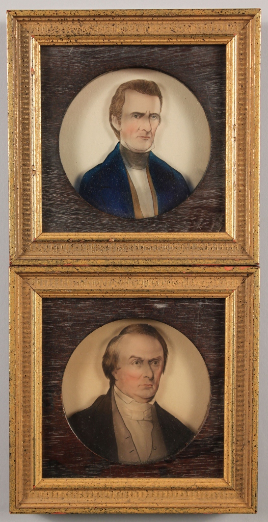 Lot 312: 4 Presidential prints: Washington, Johnson, Polk