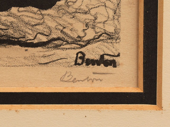 Lot 31: Lithograph, signed Thomas Hart Benton