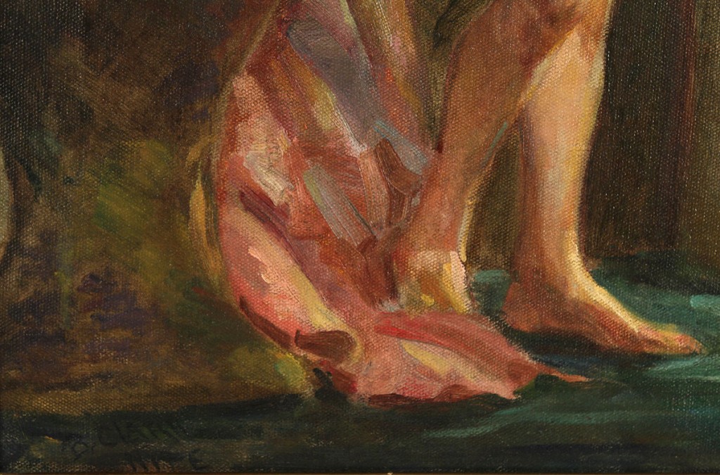 Lot 324: Benton Clark, Standing Nude, oil on canvas