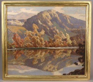 Lot 32: Rudolph Ingerle Mountain Landscape, oil on canvas