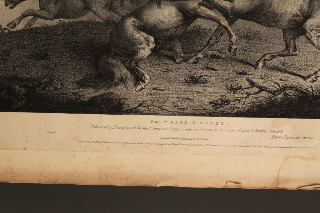 Lot 335: 1827 Folio of horse prints: "Passions of the Horse