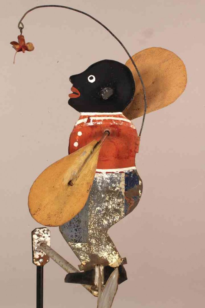 Lot 346: Folk Art Whirligig, African American figure