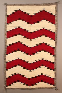Lot 357: Navajo Rug,  Zigzag Pattern