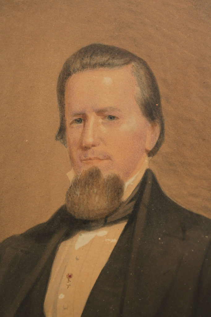 Lot 36: Watercolor portrait of John Sevier, circa 1860