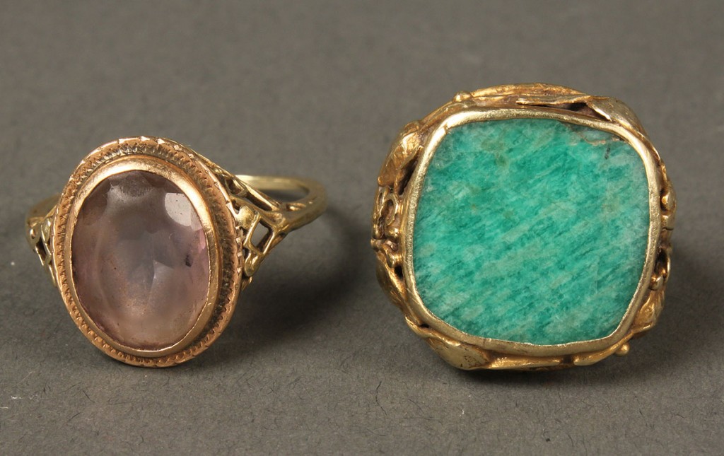 Lot 387: Two 14K Victorian Rings