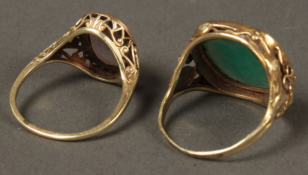 Lot 387: Two 14K Victorian Rings