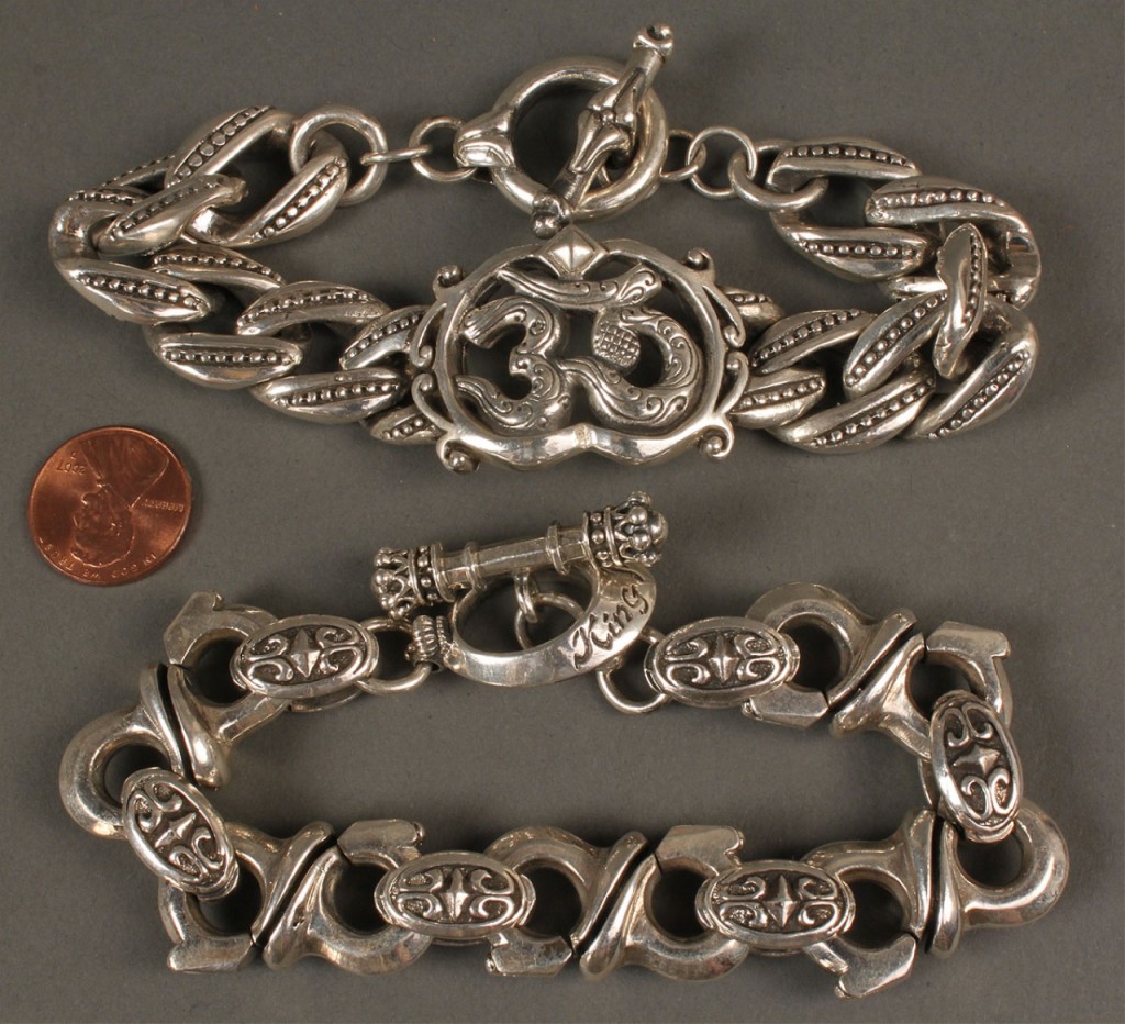 Lot 393: 2 Men's Bracelets: King Baby & Royal Underground