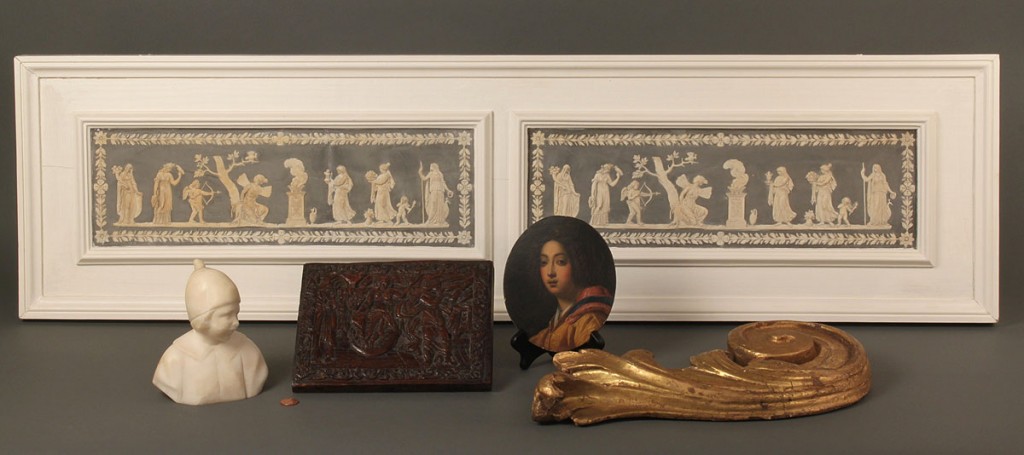 Lot 398: Five assorted antique decorative items