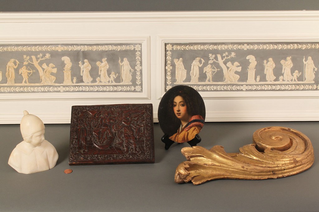 Lot 398: Five assorted antique decorative items