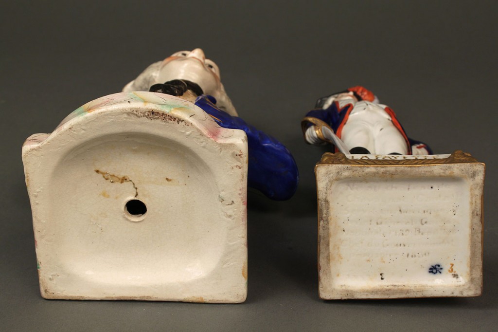 Lot 409: Porcelain Figures, Washington & Lafayette