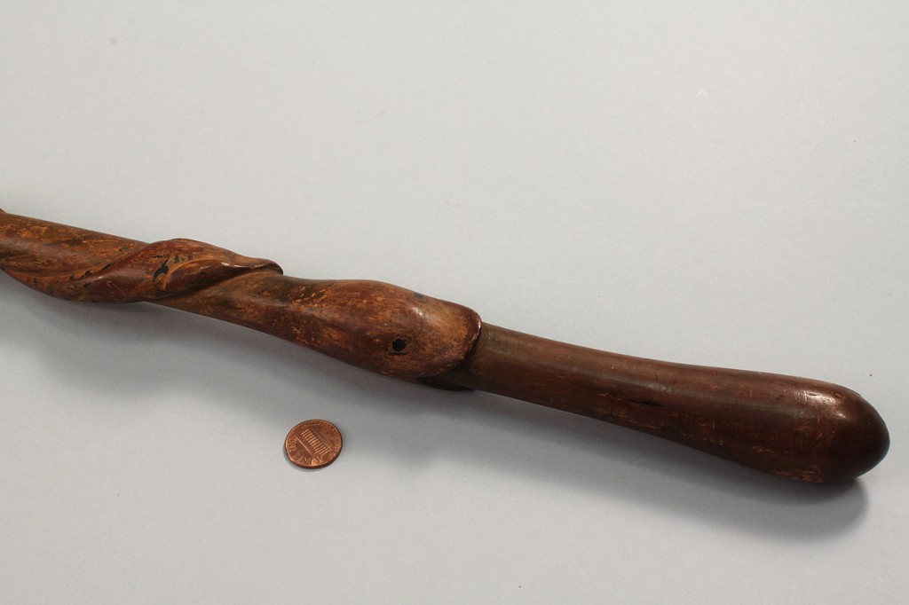 Lot 424: East TN Carved Cane w/ Snakes
