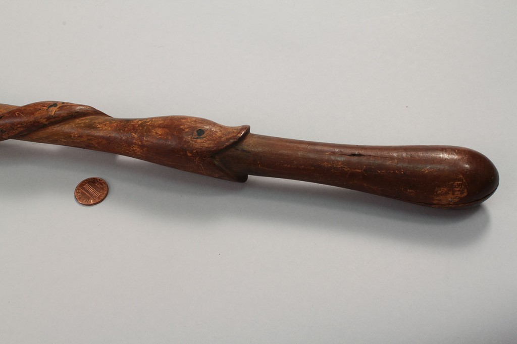 Lot 424: East TN Carved Cane w/ Snakes