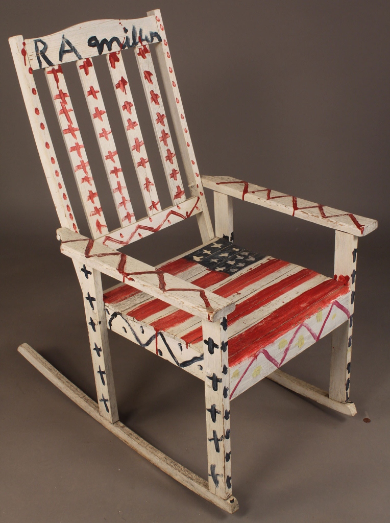 Lot 431: R.A. Miller folk art chair