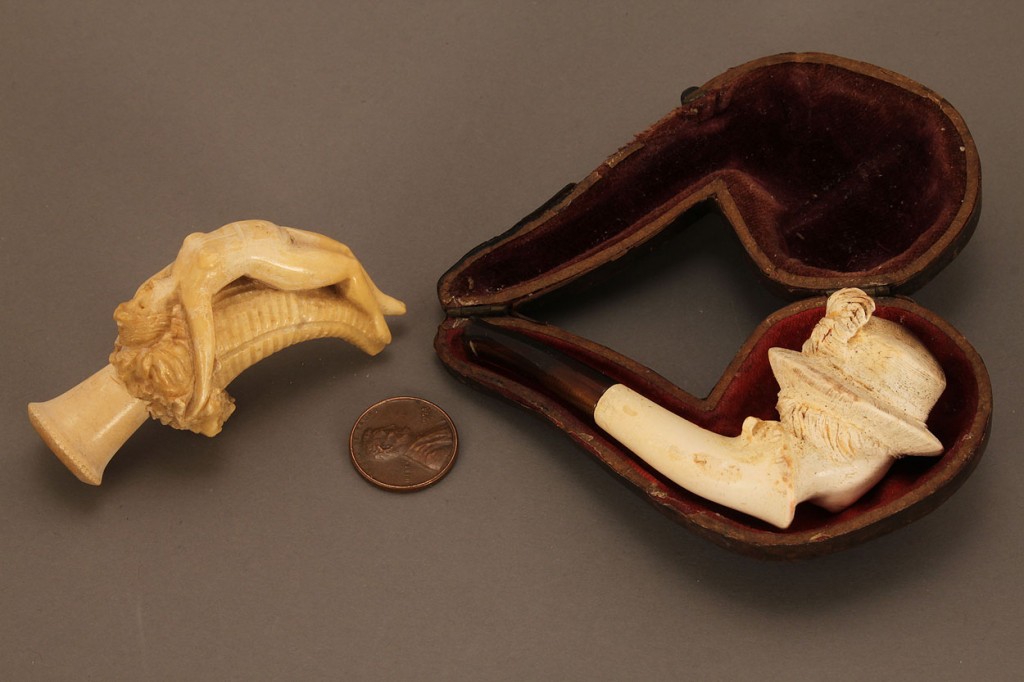 Lot 442: Two figural Meerschaum Pipes