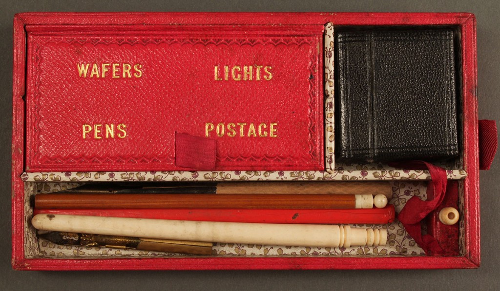 Lot 451: Victorian traveling writing box set w/ contents