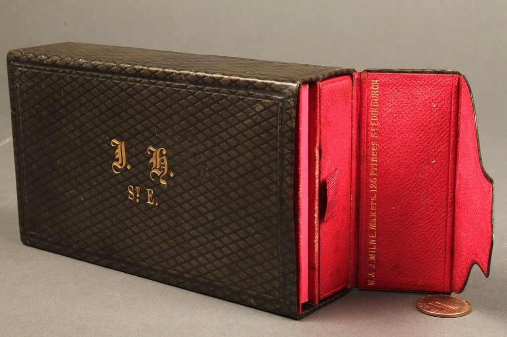 Lot 451: Victorian traveling writing box set w/ contents