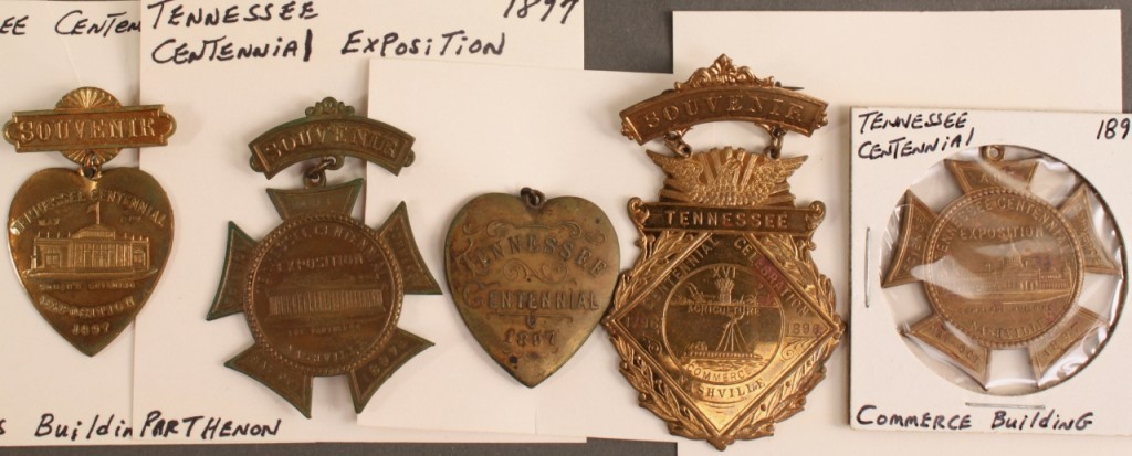 Lot 457: 5 TN Centennial commemorative badges & charms