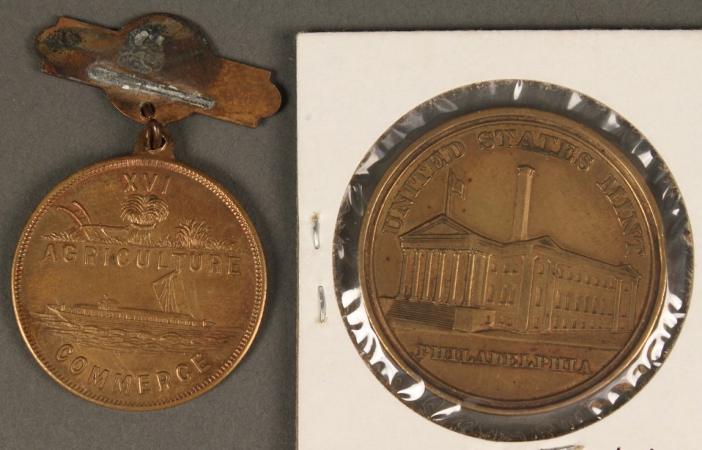 Lot 459: 3 Tennessee Centennial Souvenir Badges & 1 Coin
