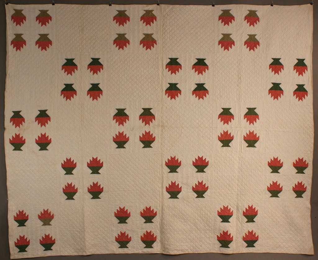 Lot 45: East TN Pieced Quilt, signed and dated 1889