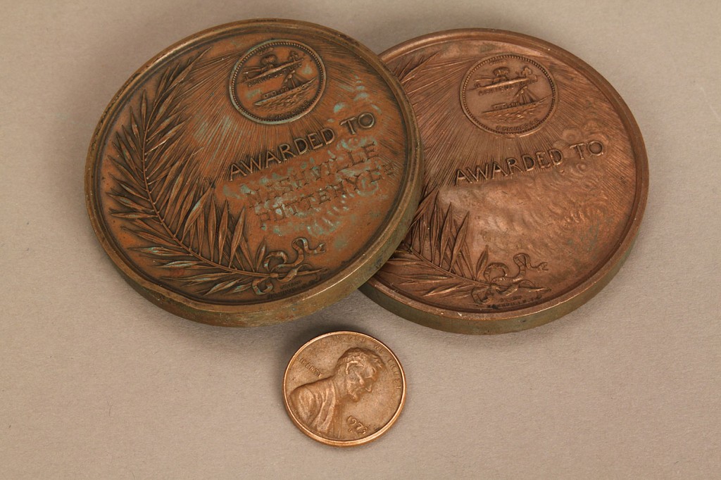 Lot 460: 2 TN Centennial Award Medals, Nashville Pottery