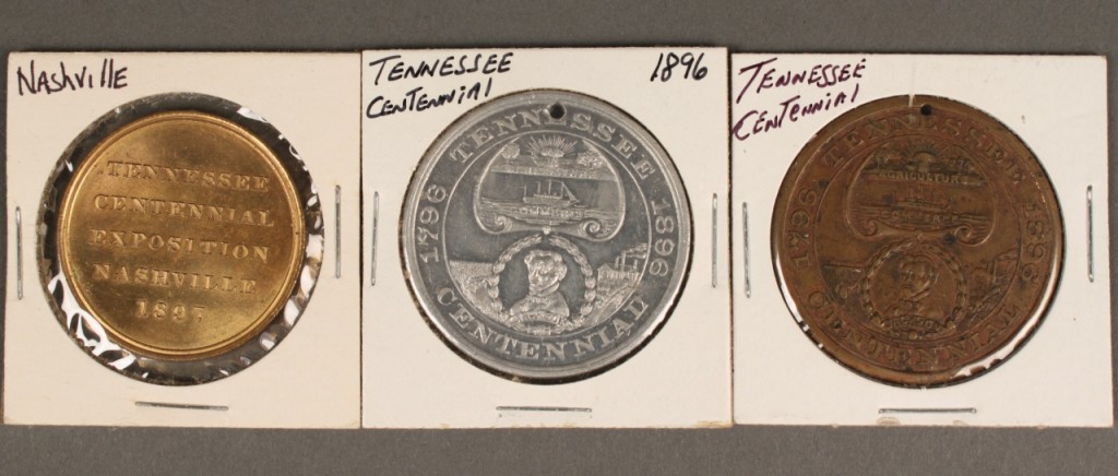 Lot 462: 3 Tennessee Centennial Exposition coins, Jackson