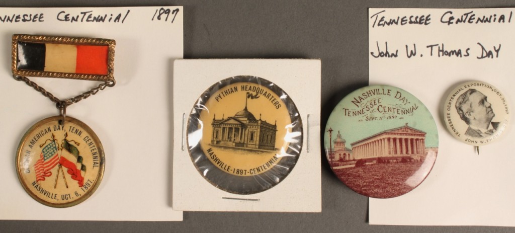 Lot 463: 4 Tennessee Centennial Commemorative Pins