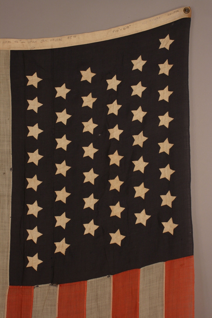 Lot 474: Two American flags, 44 star & 39 star unofficial