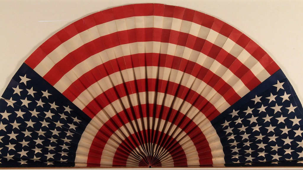 Lot 480: Cased Pleated Paper Flag Banner, Semicircular