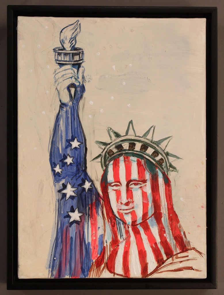 Lot 482: 3 contemporary art items, patriotic theme