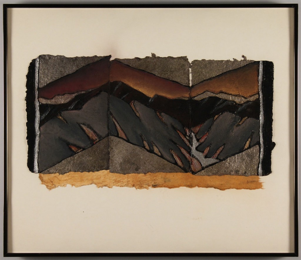Lot 486: Two works on paper: Tom Riesing & Marcia Goldenste