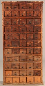 Lot 507: Hanging apothecary cabinet
