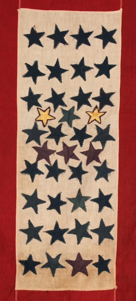 Lot 509: Unusual 38 star Service Flag & Military Pennant