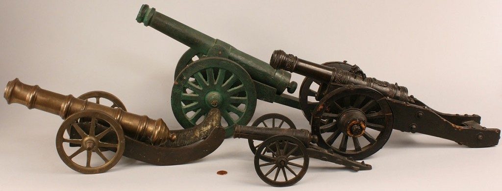 Lot 521: Lot of 4 miniature cannons
