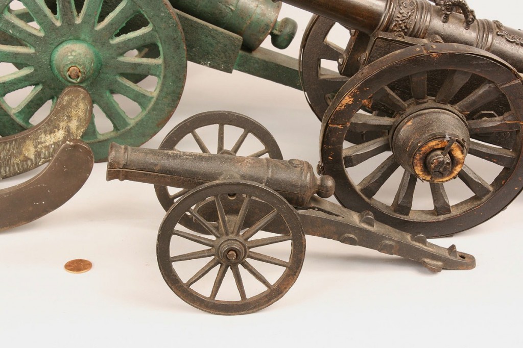 Lot 521: Lot of 4 miniature cannons