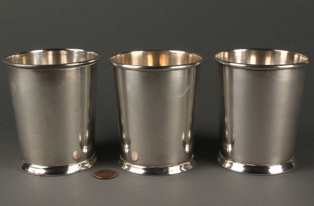Lot 531: Lot of 3 Sterling Silver Julep Cups