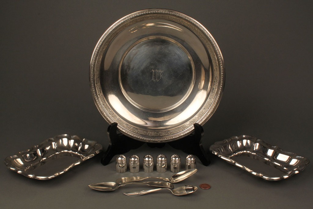 Lot 540: Lot of Sterling Table Items incl. Gorham 10" bowl