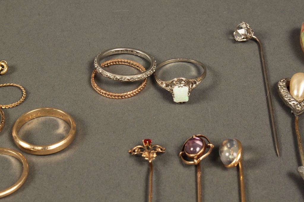 Lot 544: Lot of misc. jewelry incl. 18K, 14K & 10K gold