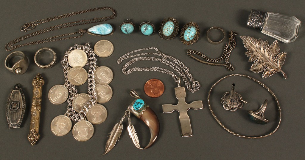 Lot 547: Assorted Grouping of Sterling Silver Jewelry