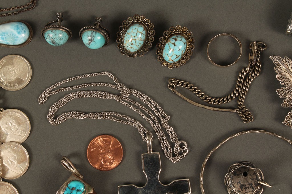 Lot 547: Assorted Grouping of Sterling Silver Jewelry