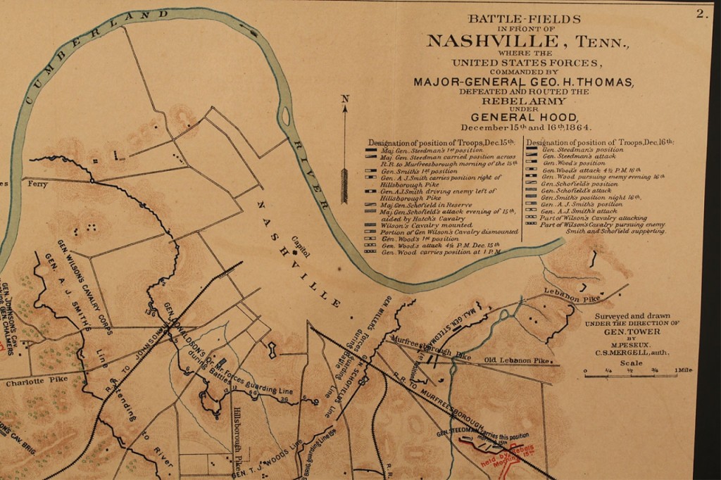 Lot 54: Battle of Nashville map