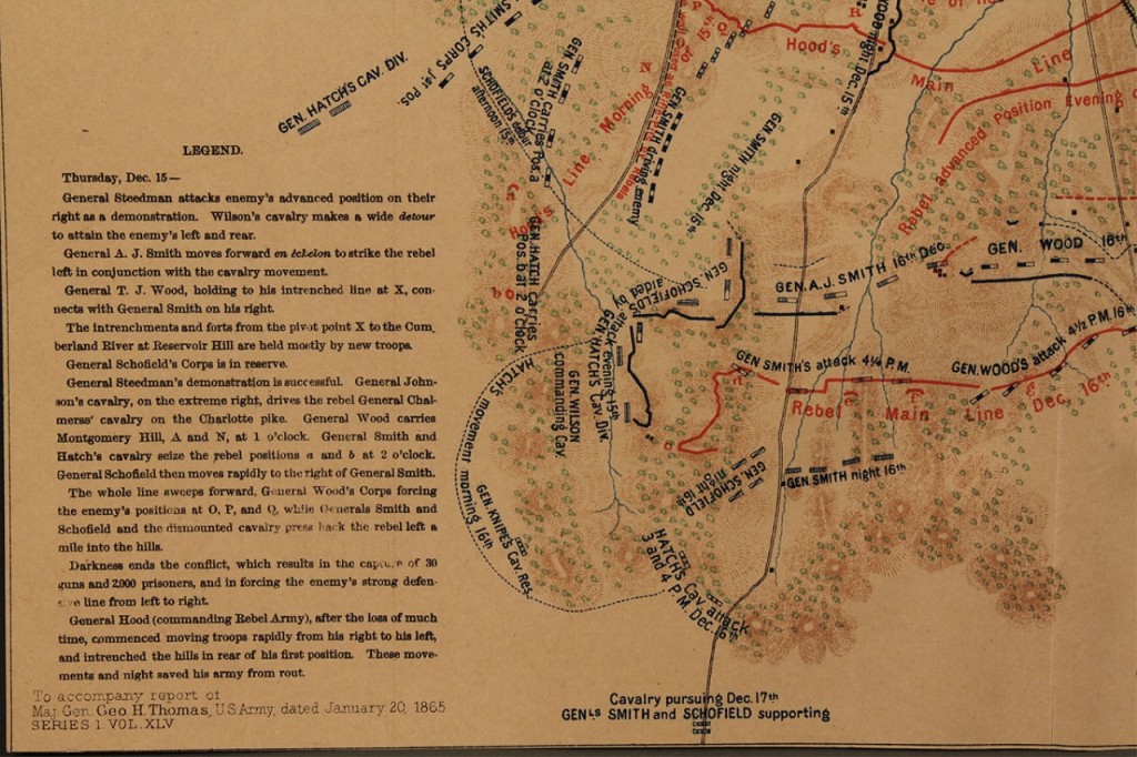 Lot 54: Battle of Nashville map