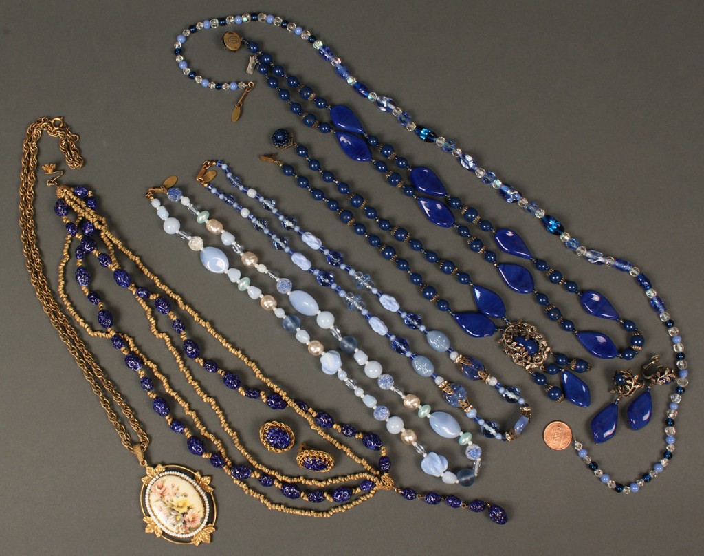 Lot 554: 7 Miriam Haskell Necklaces & 2 pair Earrings