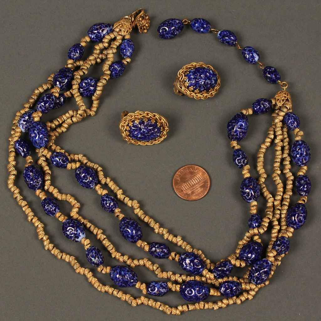 Lot 554: 7 Miriam Haskell Necklaces & 2 pair Earrings