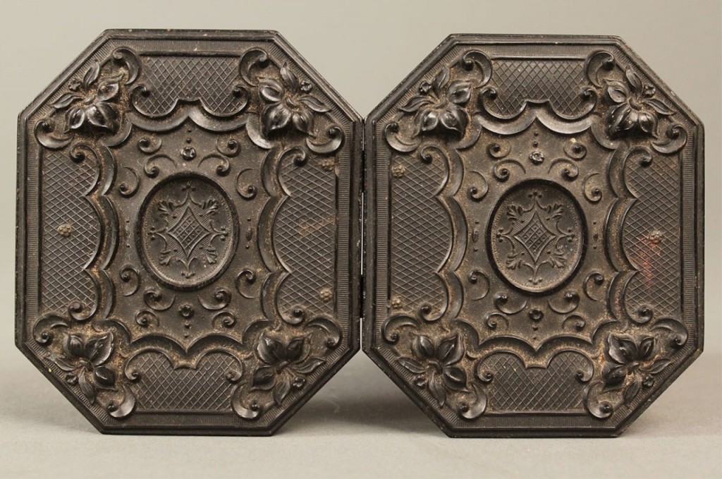 Lot 55: Pair of Civil War Tintypes in Hexagonal Case