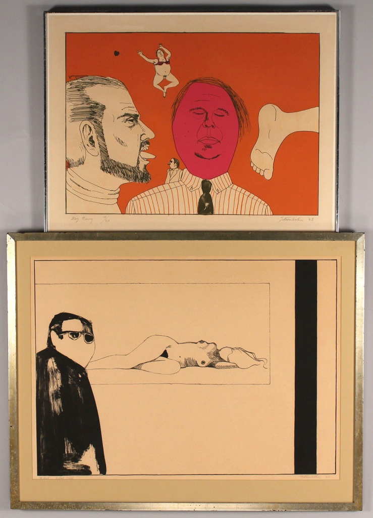 Lot 583: J. Strombotne, Lot of 2 Prints, "Artist" & "Big He