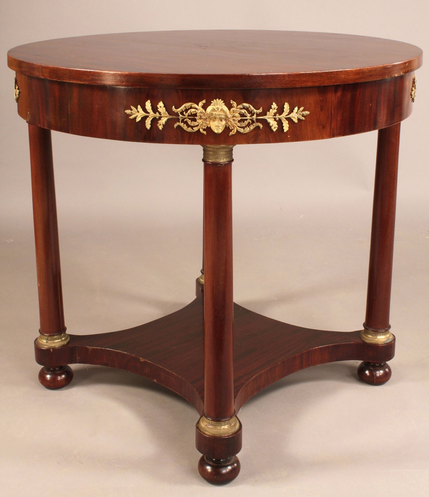 Lot 586: French Empire style center Table