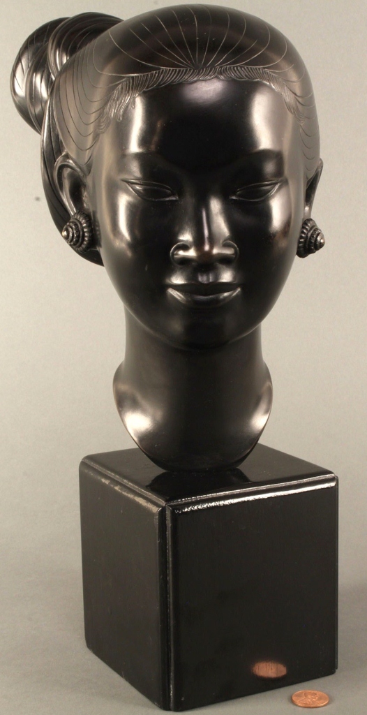 Lot 601: Bronze Bust of Laotian Female
